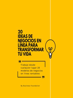 cover image of 20 ideas de negocios en línea para transformar tu vida